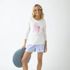 SYBILLA - Polera De Pijama Algodón Mujer