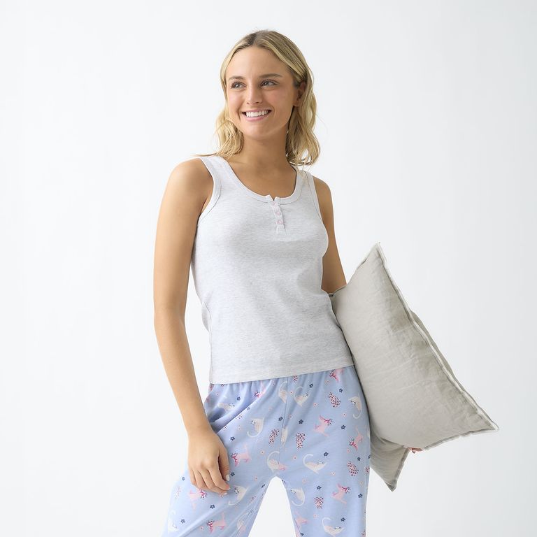 Polera De Pijama Algodón Mujer