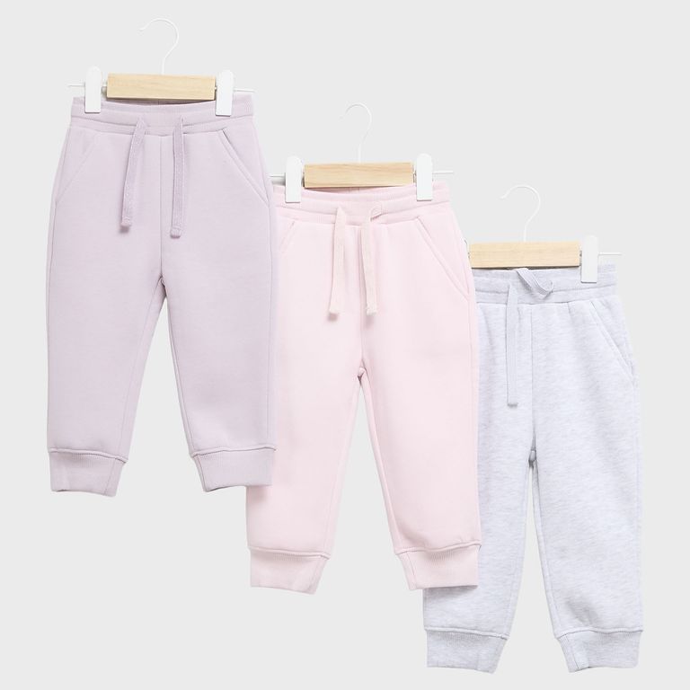 Pack de 3 Pantalones de Buzo Bebé Niña