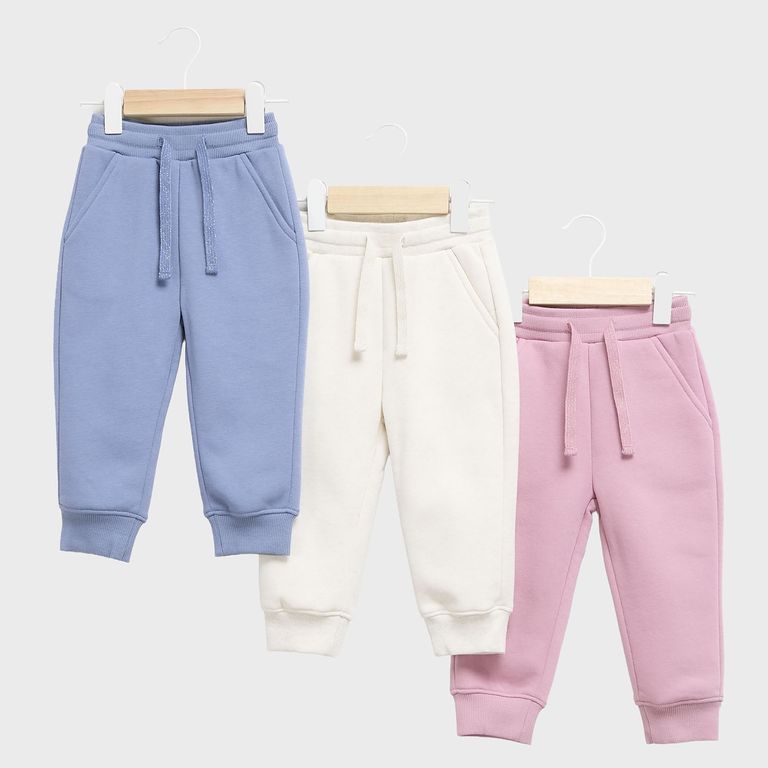 Pack de 3 Pantalones de Buzo Bebé Niña