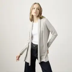 BASEMENT - Chaleco Manga Larga Mujer Diseño Liso Casual