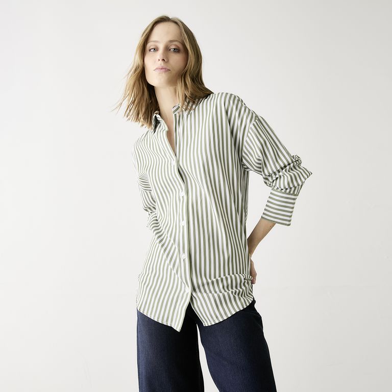 Blusa Rayas Manga Larga Mujer