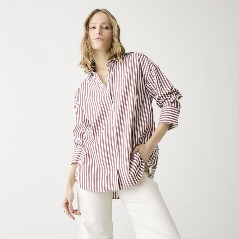 Blusa Rayas Manga Larga Mujer