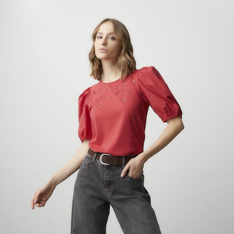 Polera Manga Globo Mujer