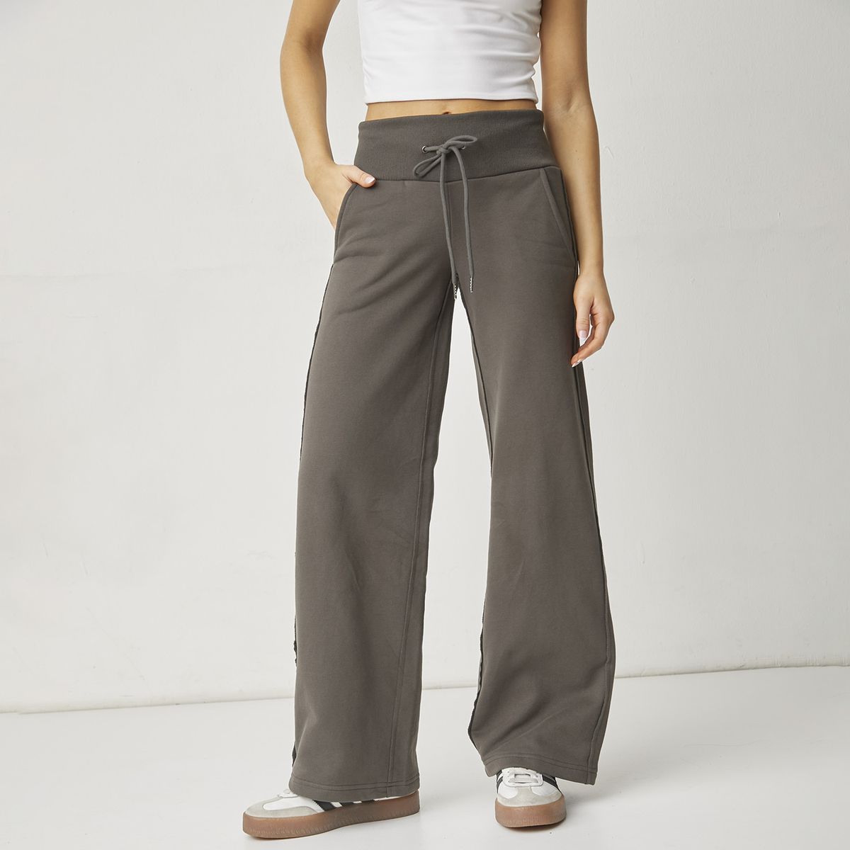SYBILLA - Pantalón Straight Tiro Medio Mujer Sybilla