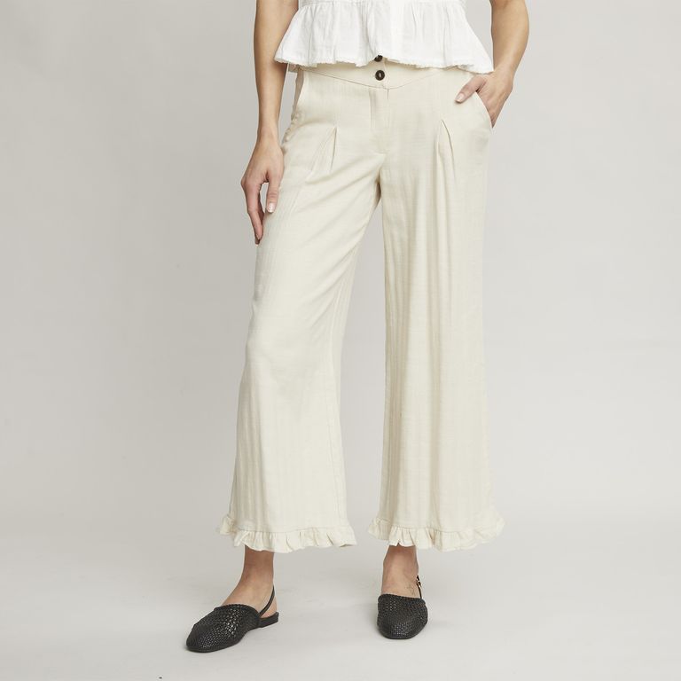 Pantalón Flare Tiro Alto Mujer