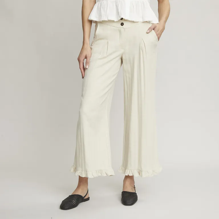 Pantalón Flare Tiro Alto Mujer