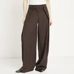 SYBILLA - Pantalón Tiro Medio Wid Leg Mujer