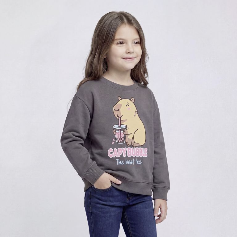 Polerón Niña Capibara Algodón Peruano