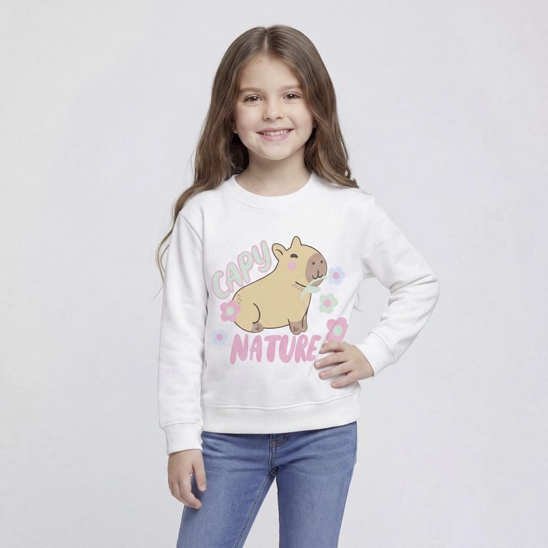 Polerón Niña Capibara Algodón Peruano