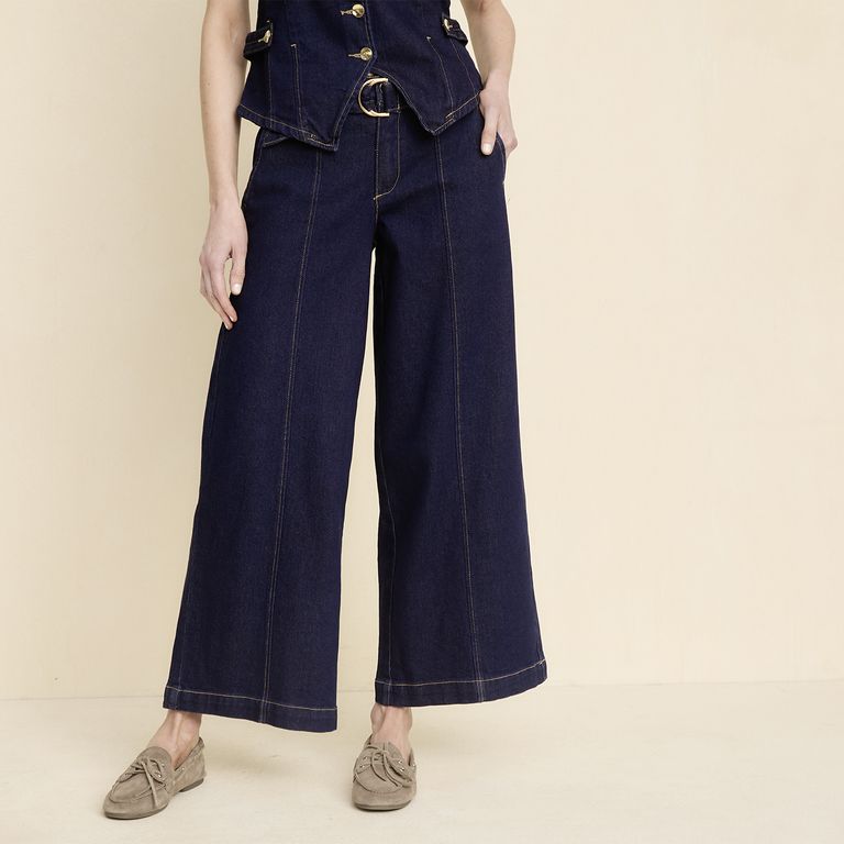 Jeans Wide leg Tiro Alto Mujer