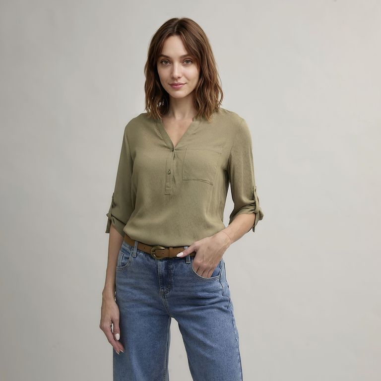 Blusa Manga 3/4 Mujer