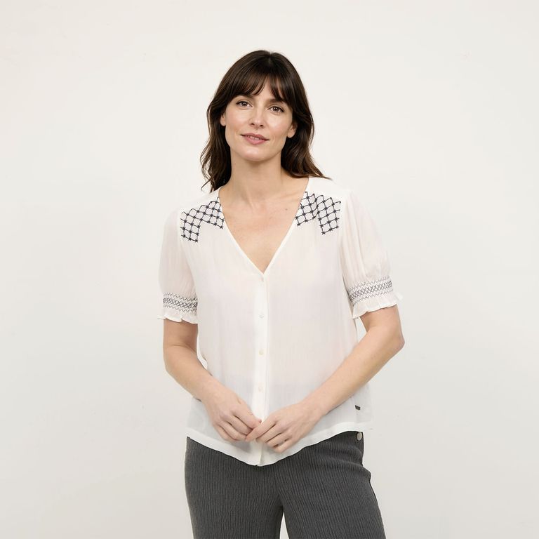 Blusa Manga Corta Mujer