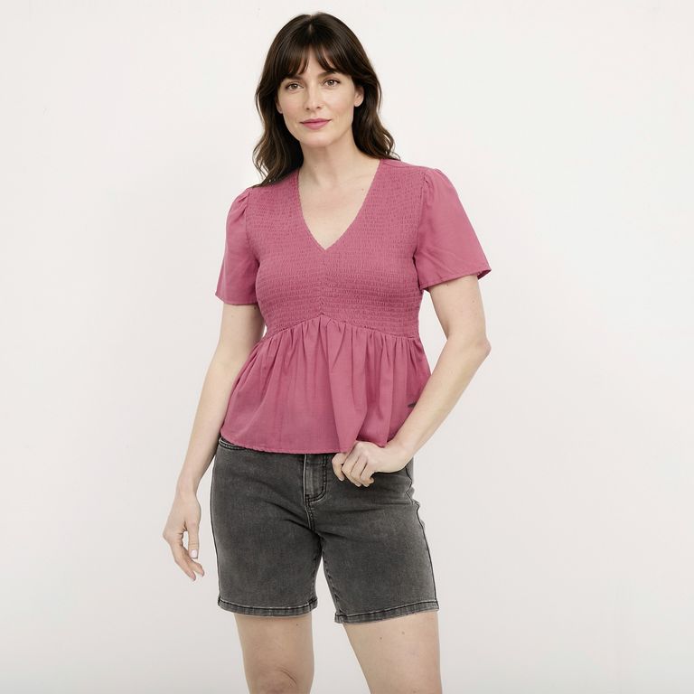 Blusa Manga Corta Mujer