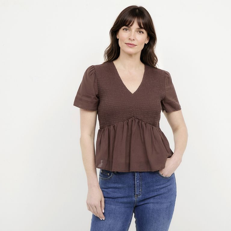 Blusa Manga Corta Mujer