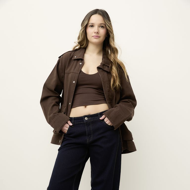 Chaqueta Jeans Cargo Mujer
