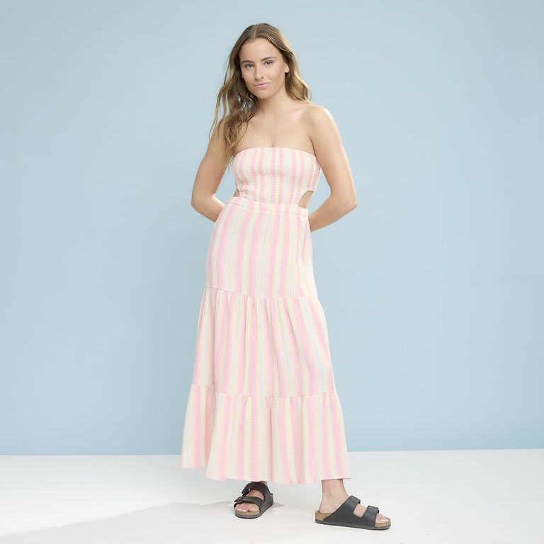Vestido Strapples Tira Removible Mujer