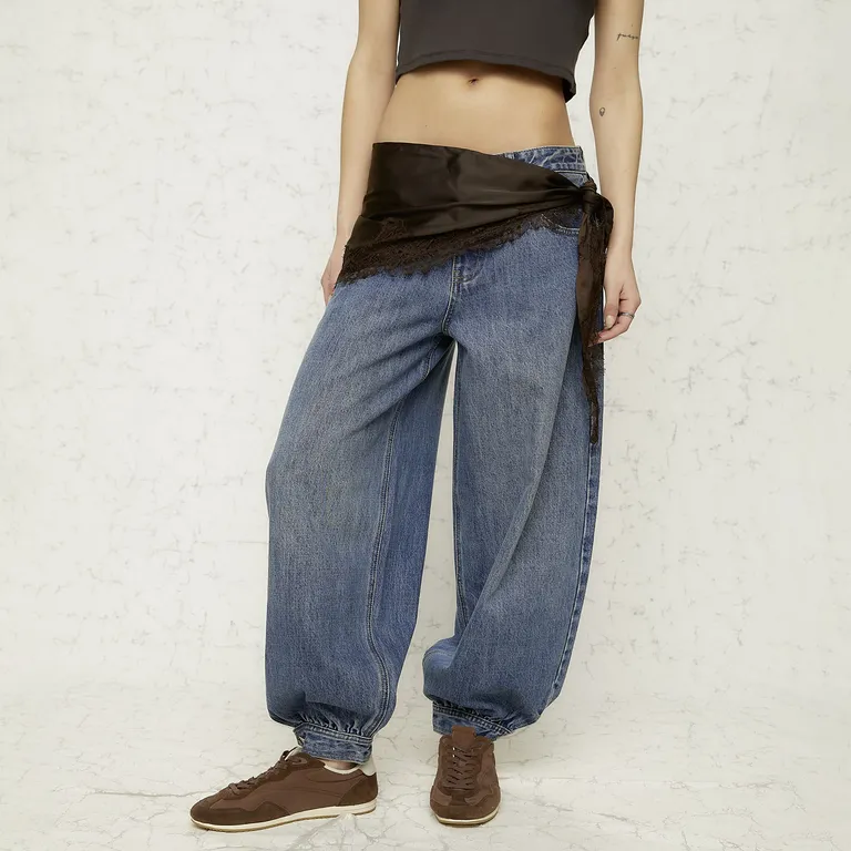Jeans Pañuelo Encaje Removible Mujer