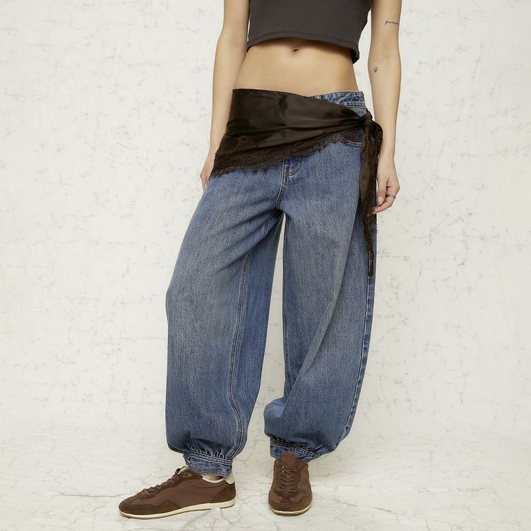 Jeans Pañuelo Encaje Removible Mujer