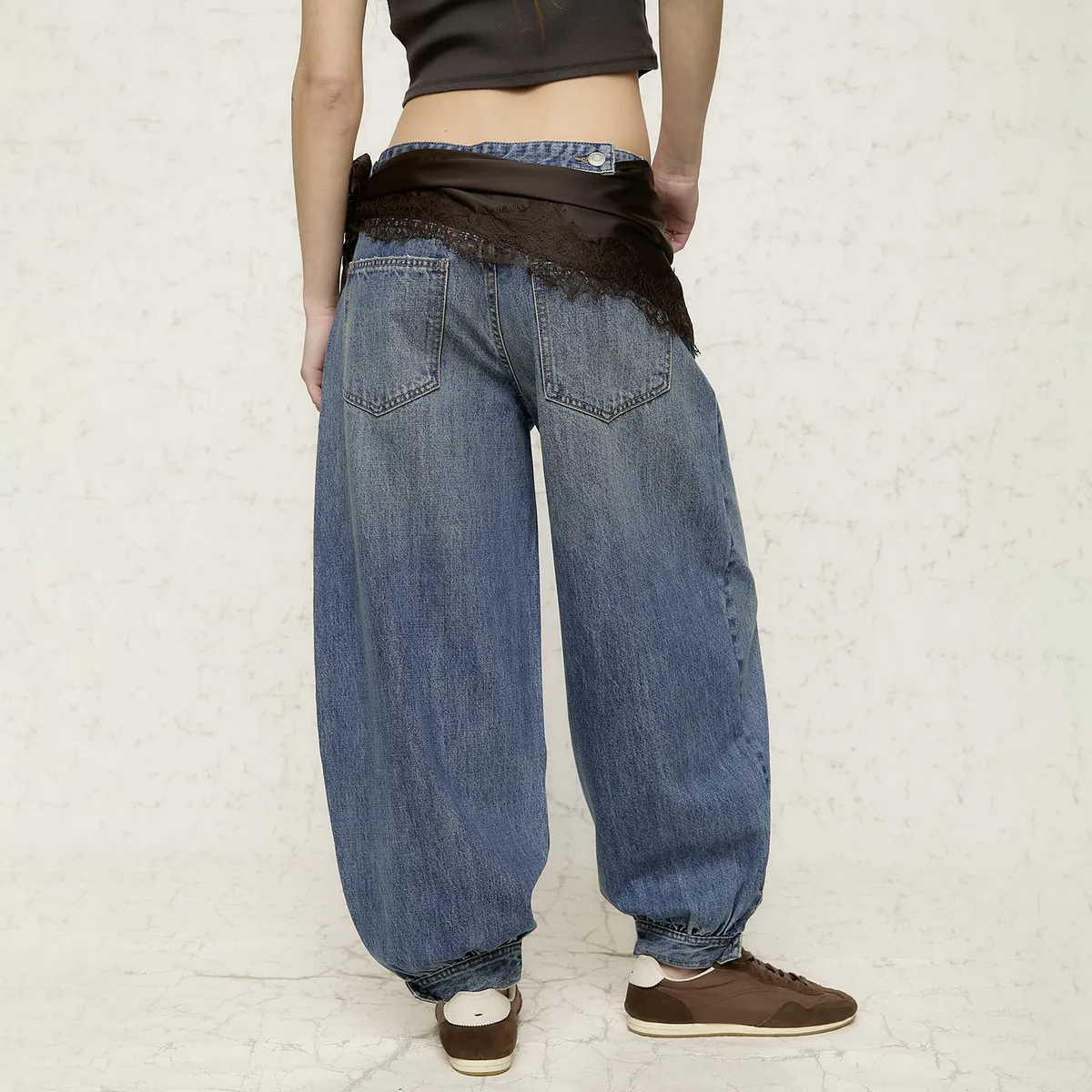 AMERICANINO - Jeans Pañuelo Encaje Removible Mujer Americanino