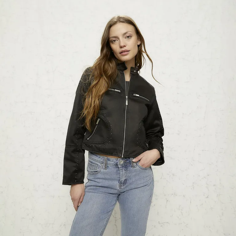 Chaqueta Con Tachas Mujer