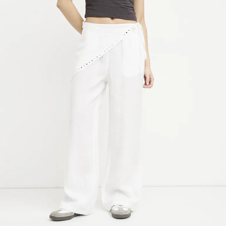 SYBILLA Pantalón Pareo Tachas Mujer