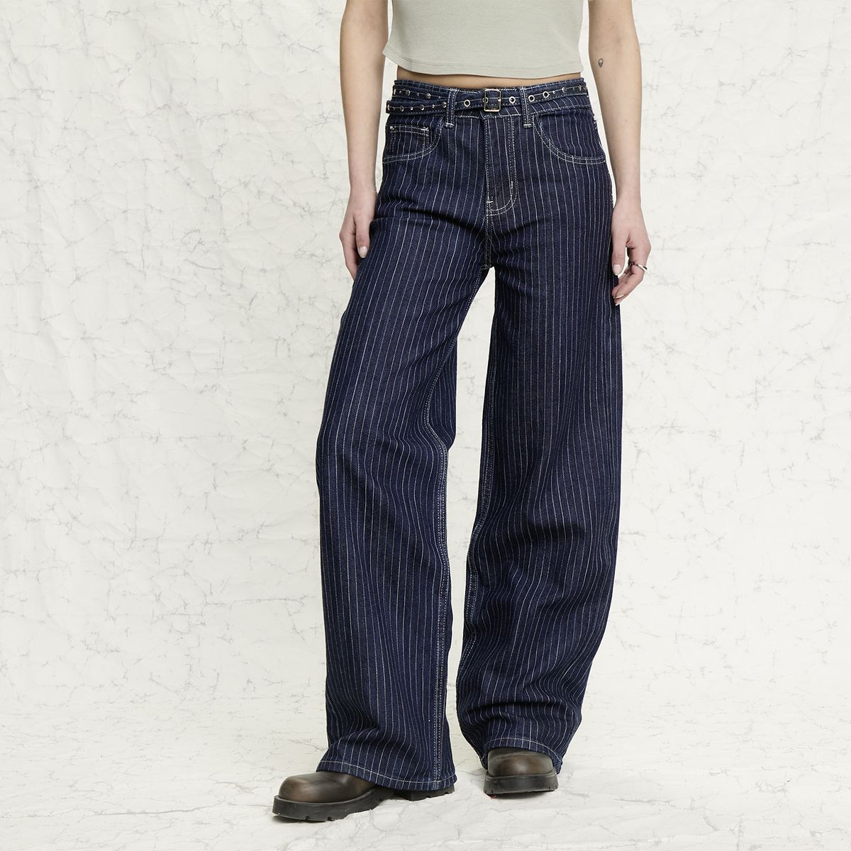 AMERICANINO - Jeans Straight Tiro Alto Mujer Americanino