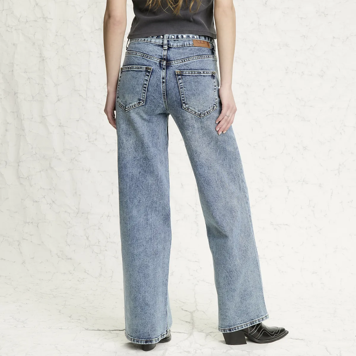 AMERICANINO - Jeans Straight Tiro Alto Mujer Americanino