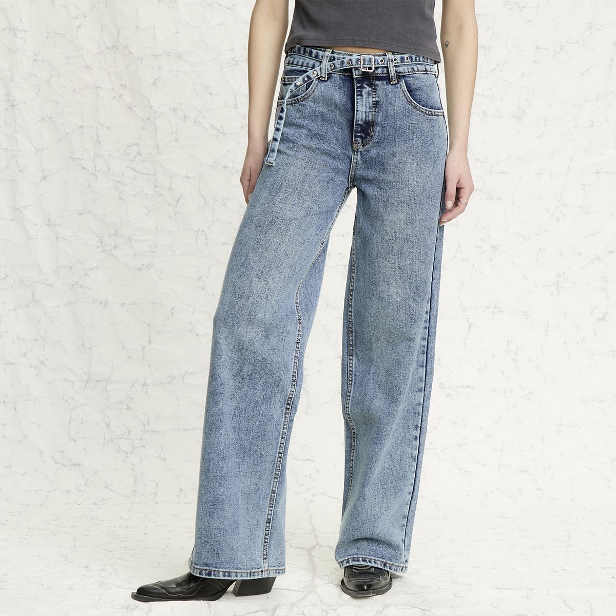 AMERICANINO - Jeans Straight Tiro Alto Mujer Americanino