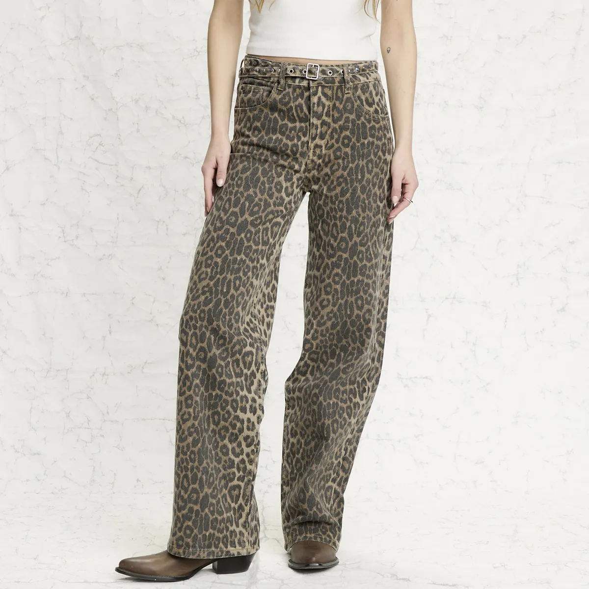 AMERICANINO - Jeans Straight Tiro Alto Mujer Americanino