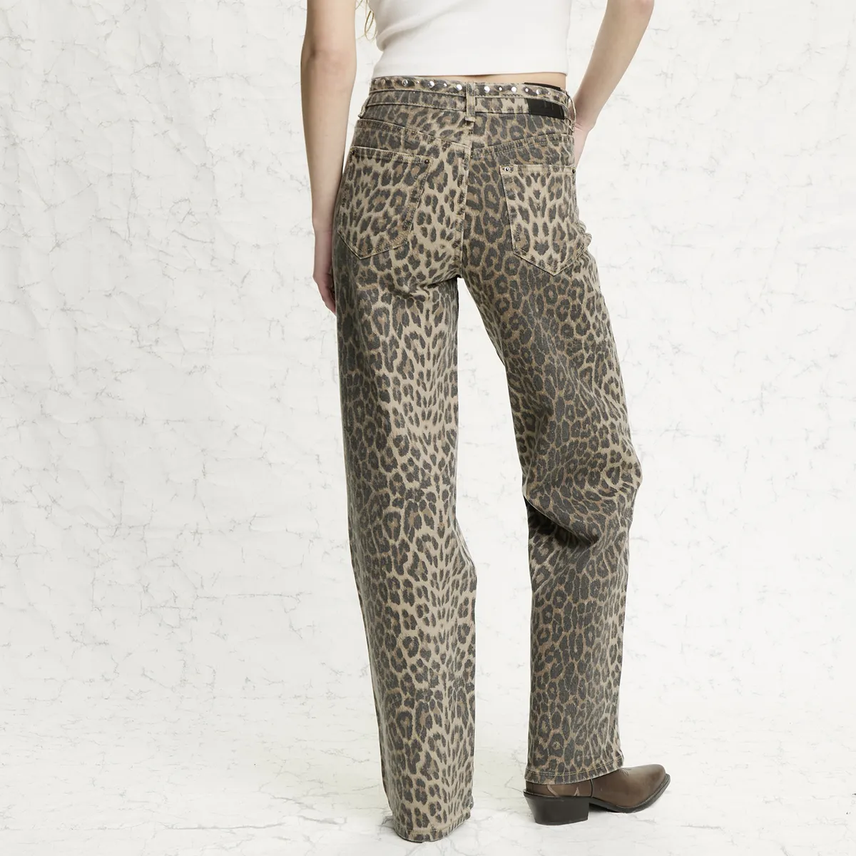 AMERICANINO - Jeans Straight Tiro Alto Mujer Americanino