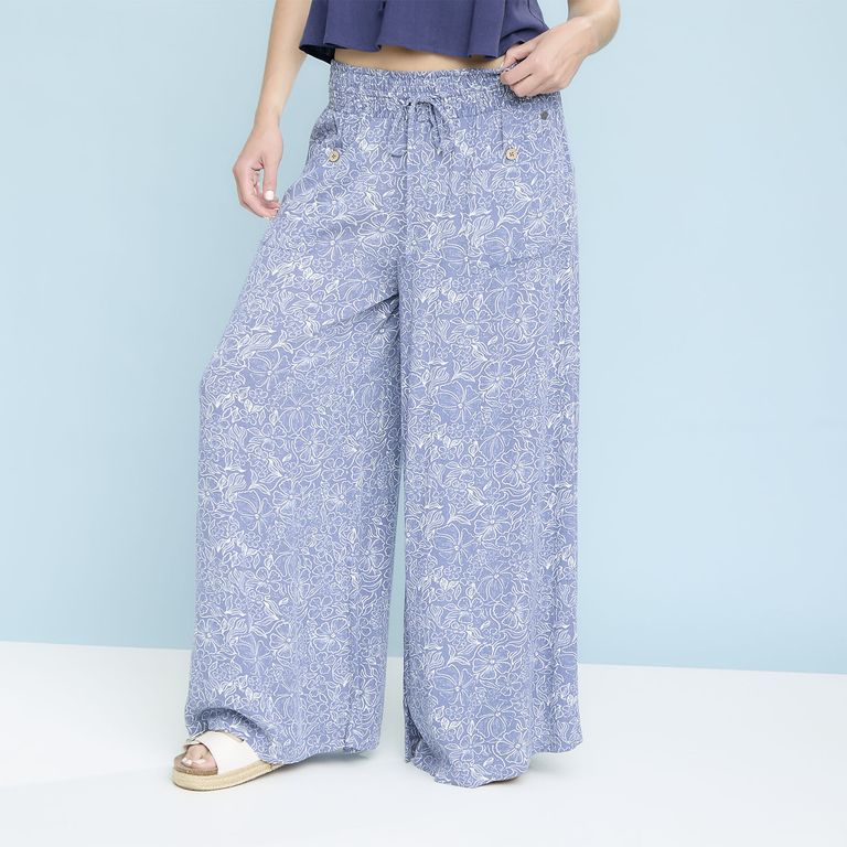 Pantalón Palazzo Cintura Elasticada Mujer