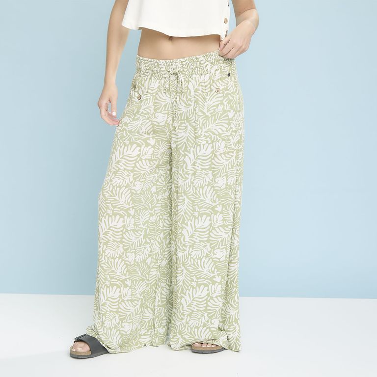 Pantalón Palazzo Cintura Elasticada Mujer