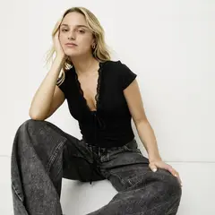 SYBILLA - Top Nudo Encaje Mujer