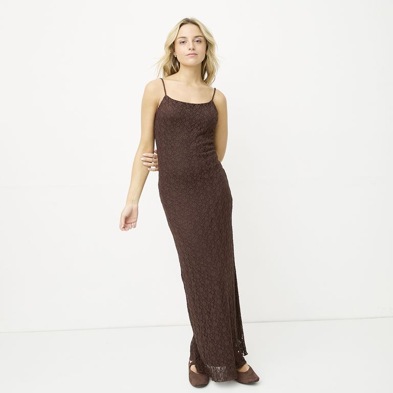 Vestido Encaje Maxi Mujer