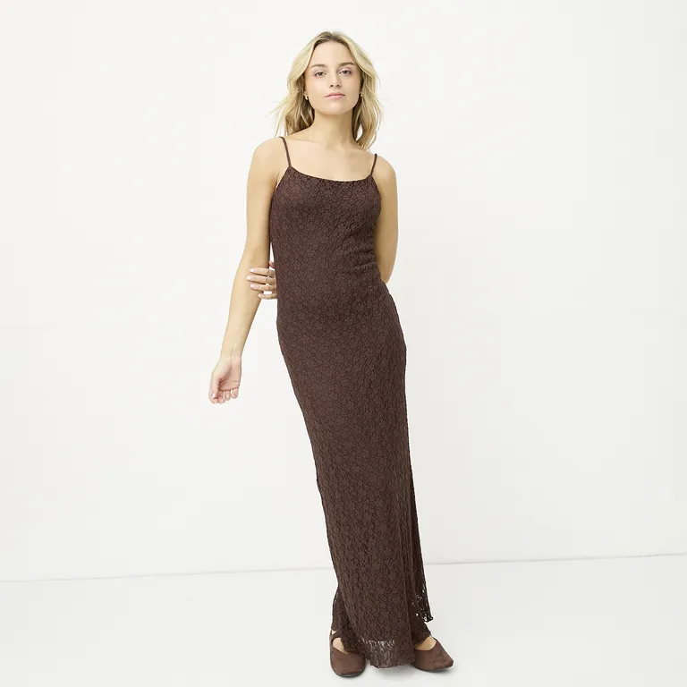 Vestido Encaje Maxi Mujer
