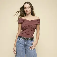 MOSSIMO - Polera Off Shoulder Mujer