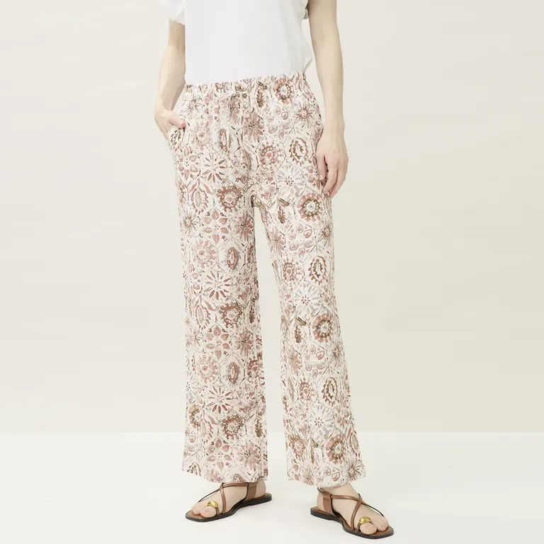 Pantalón Con Lino Mujer