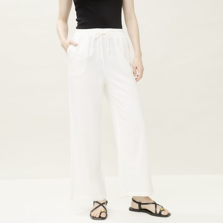 Pantalón Con Lino Mujer