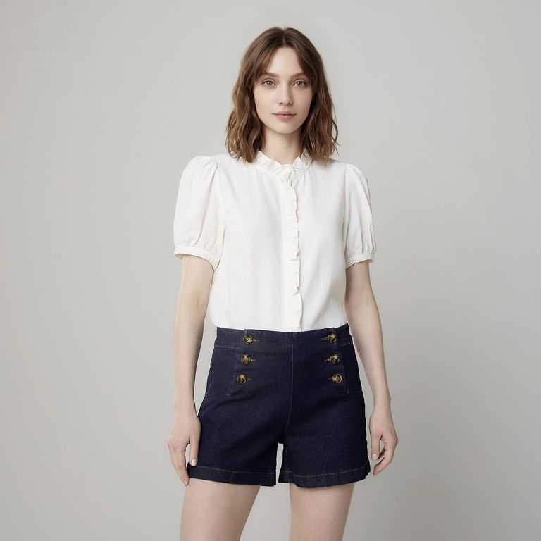 Blusa con Lino Mujer