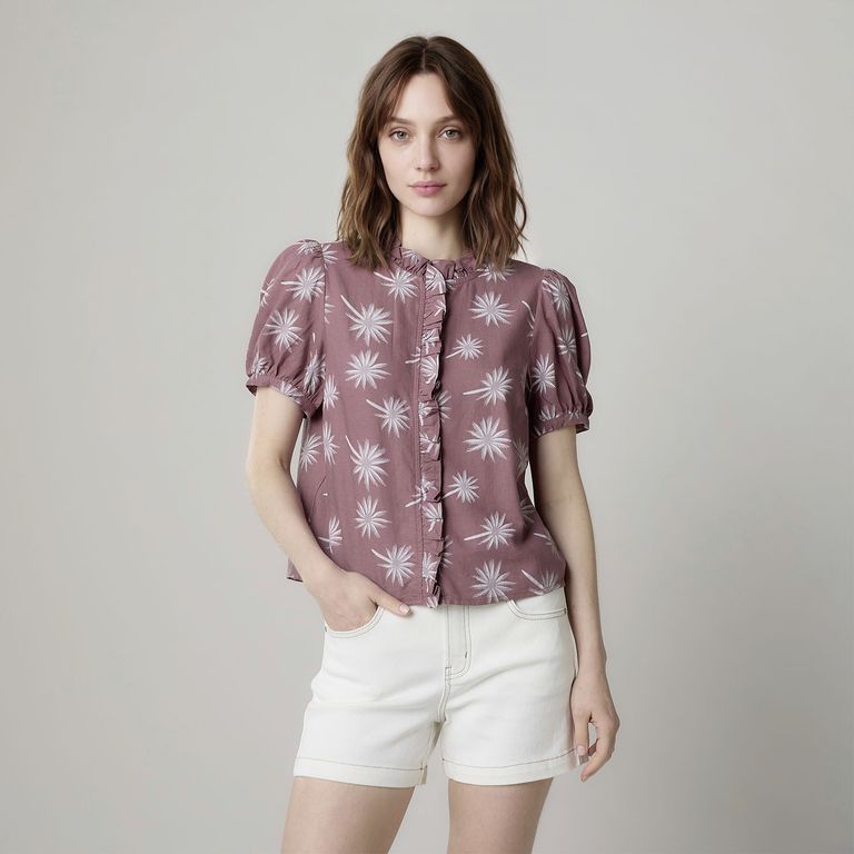 Blusa con Lino Mujer