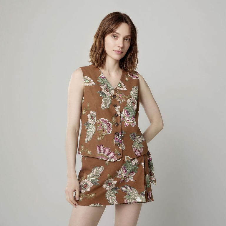 Vest con Lino Mujer