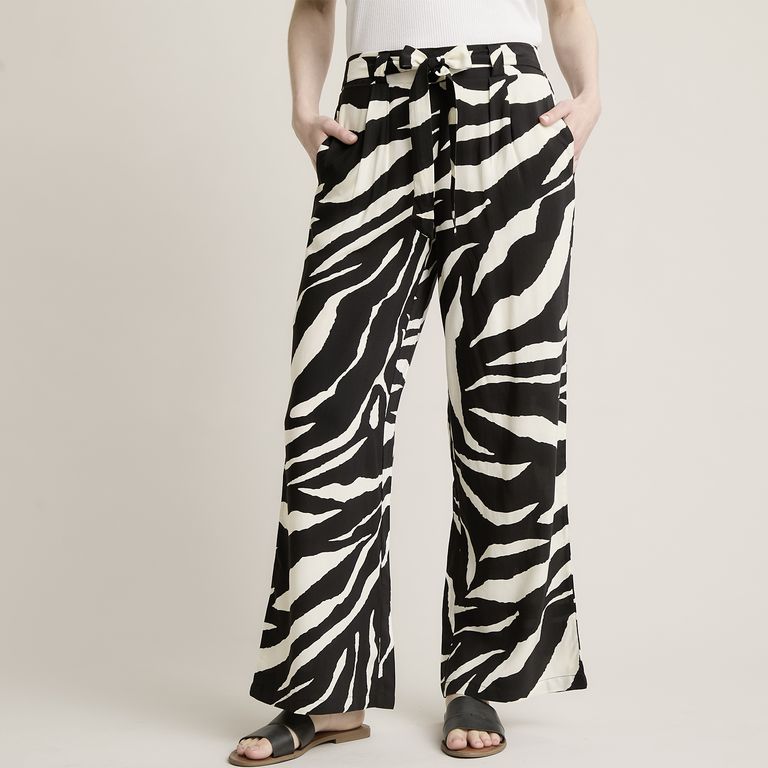 Pantalón Wide Leg Estampado Mujer