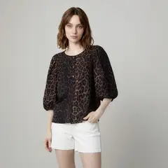 UNIVERSITY CLUB - Blusa con Lino Mujer