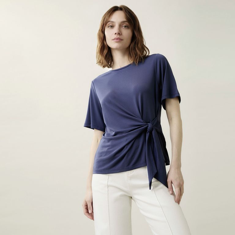Polera Básica Nudo Mujer