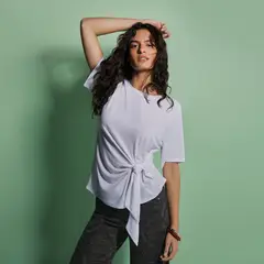 UNIVERSITY CLUB - Polera Básica Nudo Mujer