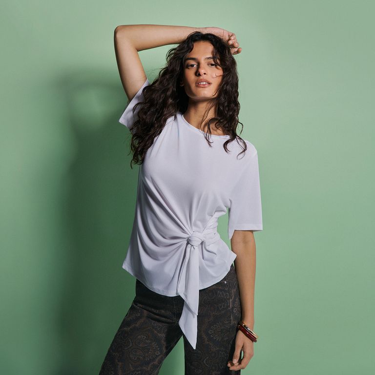Polera Básica Nudo Mujer