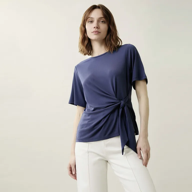 Polera Básica Nudo Mujer