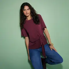UNIVERSITY CLUB - Polera Básica Nudo Mujer