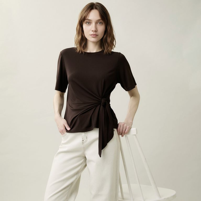 Polera Básica Nudo Mujer
